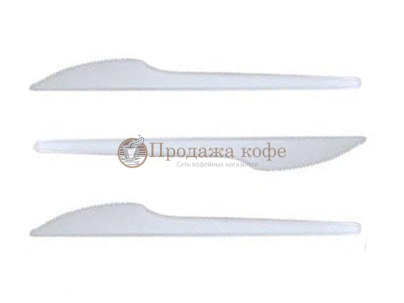 Нож одноразовый, белый пластик, 170 мм, 100 шт./упак.